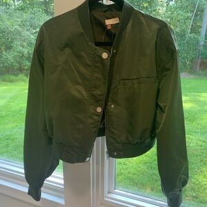 NWT pilcro cropped bomber jacket size M